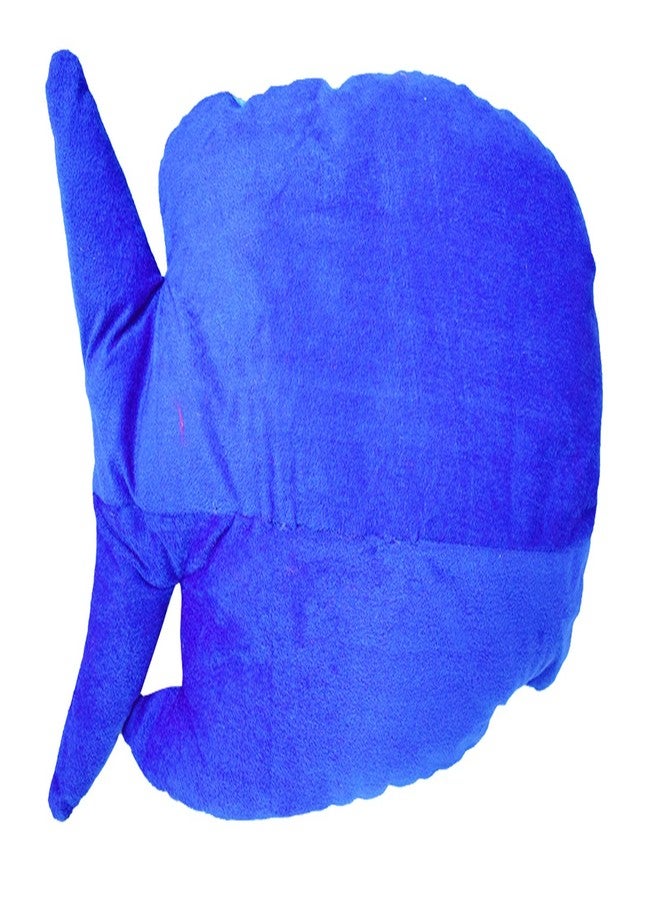DREAMVIO Velvet Plush Pillow/Toy Figure/Animal Shape Soft Toy/Cartoon Printed/Toys for Baby & Kids/Pillow - 24 X 16 Inch (Blue, Dvanimalp0009) - Image 4