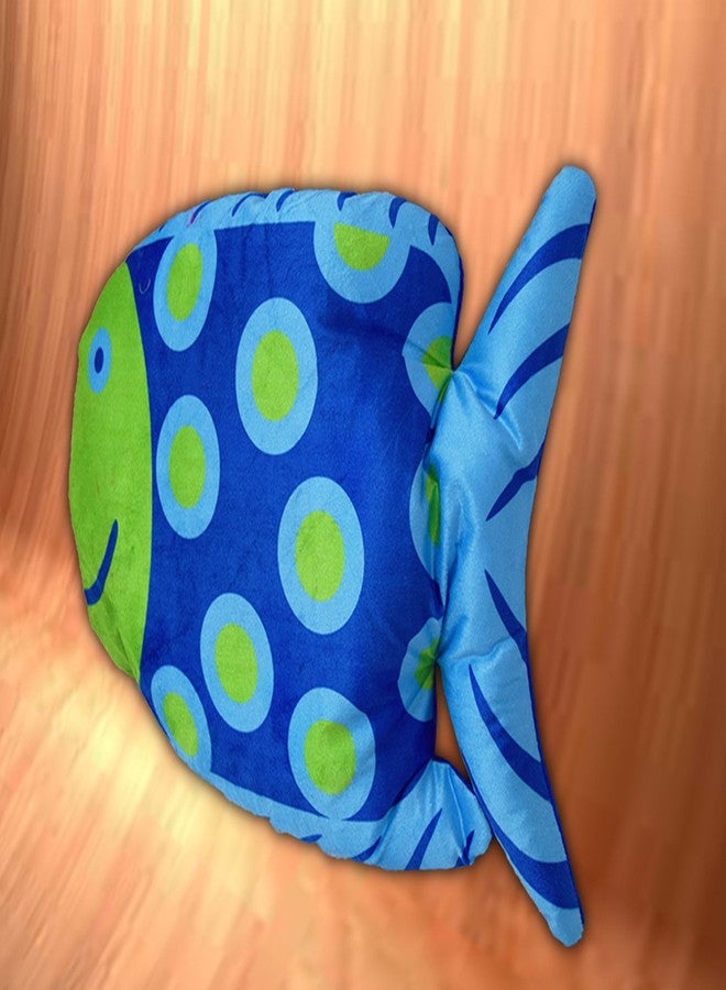 DREAMVIO Velvet Plush Pillow/Toy Figure/Animal Shape Soft Toy/Cartoon Printed/Toys for Baby & Kids/Pillow - 24 X 16 Inch (Blue, Dvanimalp0009) - Image 1