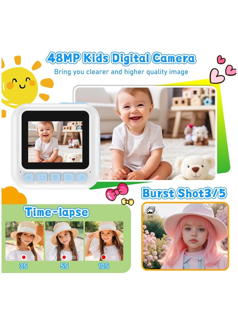Generic Kids Printing Camera , 1080P Instant Camera, 2.4 Inch Screen Children Digital Camera with 32GB Card, Toddler Camera Portable Toys for 3 4 5 6 7 8 9 10 Year Old Kids  - Image 3