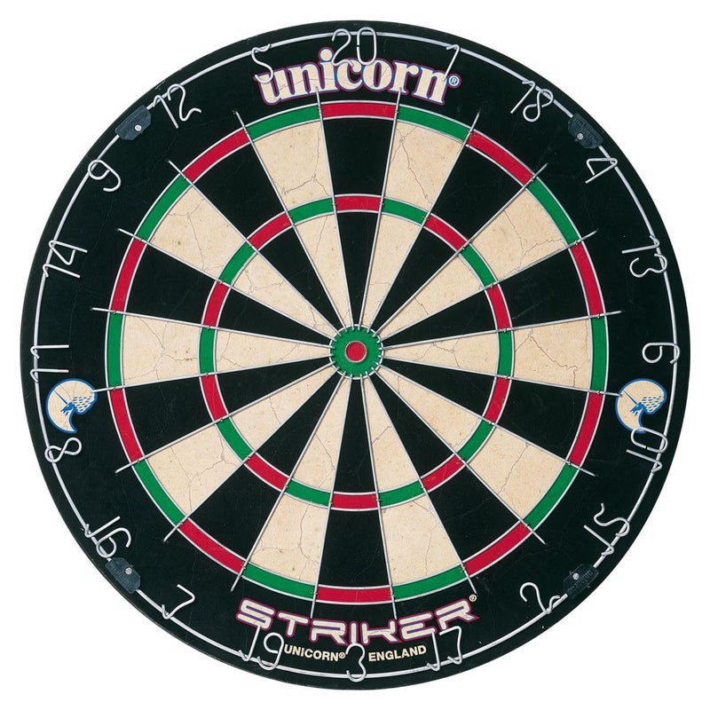 Unicorn Striker Tournament Size - Competition-Quality Bristle Dartboard - Rotatable Metal Number Ring - Superslim Wire Fasteners to Reduce Bounce Outs - Image 5