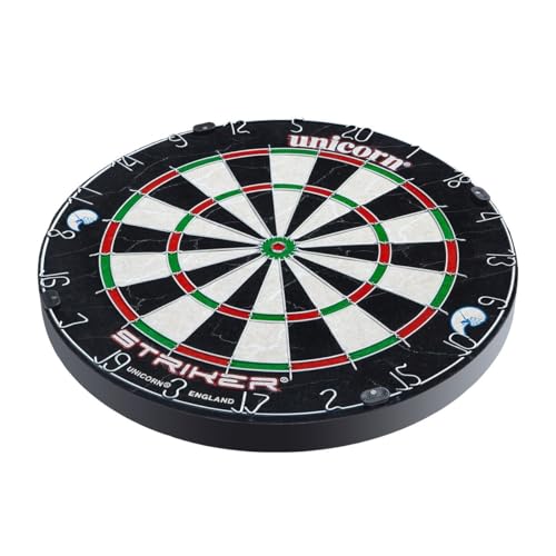 Unicorn Striker Tournament Size - Competition-Quality Bristle Dartboard - Rotatable Metal Number Ring - Superslim Wire Fasteners to Reduce Bounce Outs - Image 2