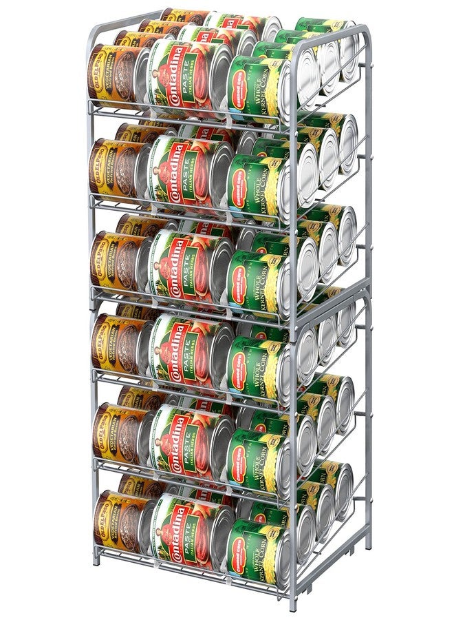 BTY Can Organizer for Pantry Stackable 2 Pack, Can Storage Organizer Rack Stacking Can Dispensers Small Space Holds up to 36 Cans for Pantry, Kitchen, Cabinet- Silver - Image 3