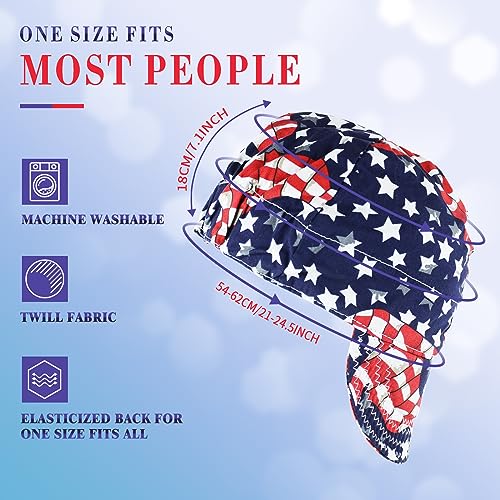 TRQWH Welding Cap 100% Cotton Welding Caps for Men 3 Pcs Mesh Inside Sweat Absorption Flame Resistant Protective Welders Cap with Elastic Welding Helmet - Image 3