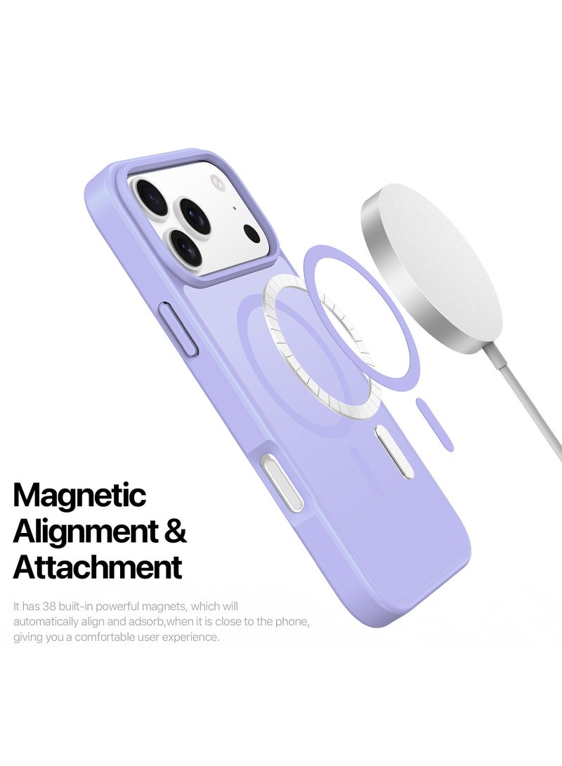 DUX DUCIS Yind Case Anti-Yellowing Matte Clear [Hard PC Back & Soft TPU Bumper]  Shockproof Protective Phone Case Cover compatible with IPhone 17 Pro  (Light Purple) - Image 3