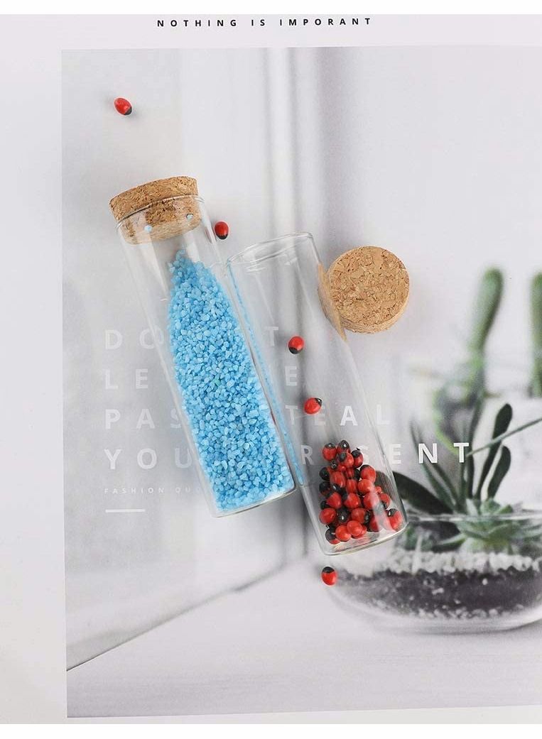 Y&D Straight Mouth Glass Bottle, 10 Sets 50 ML Transparent Decoration Bottles with Cork Stoppers Tiny Vials for Wish Wedding Favors Art Crafts DIY (3.93 Inch x 1.16 Inch) - Image 3