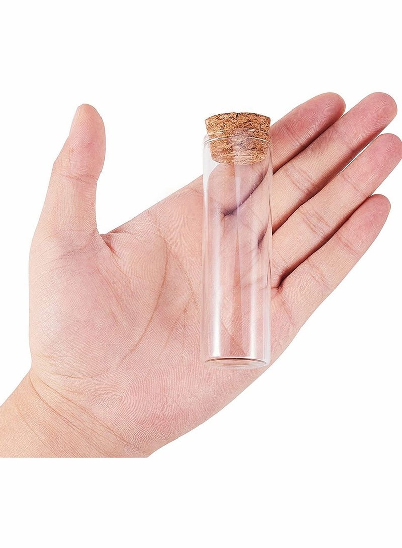 Y&D Straight Mouth Glass Bottle, 10 Sets 50 ML Transparent Decoration Bottles with Cork Stoppers Tiny Vials for Wish Wedding Favors Art Crafts DIY (3.93 Inch x 1.16 Inch) - Image 5