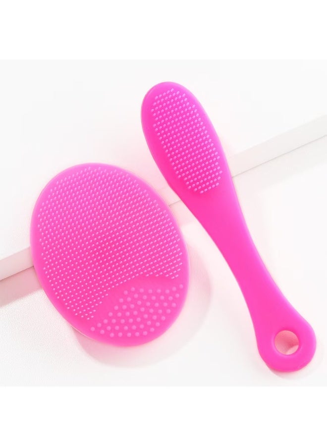 Generic Silicone face wash brush, nasal cleaning brush, silicone finger brush for pore cleansing tools color random  - Image 1