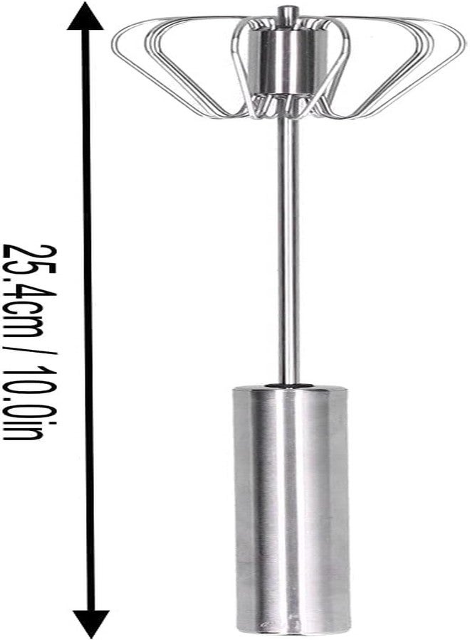 PD GROW Egg Whisk, Semi‑Automatic Egg Beater, Milk Frother,Stainless Steel Small Egg Whisk, Hand Mixer for Kitchen (Pak of-1) - Image 2