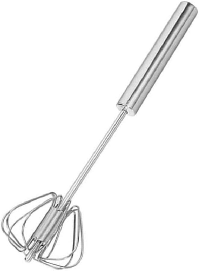 PD GROW Egg Whisk, Semi‑Automatic Egg Beater, Milk Frother,Stainless Steel Small Egg Whisk, Hand Mixer for Kitchen (Pak of-1) - Image 1