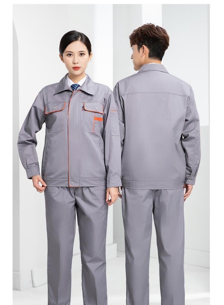 NIBEMINENT Men's Long Sleeve Work Overalls Durable Autumn Spring Uniform for Auto Repair Workshop Abrasion Resistant Mechanic Safety Wear - Image 3