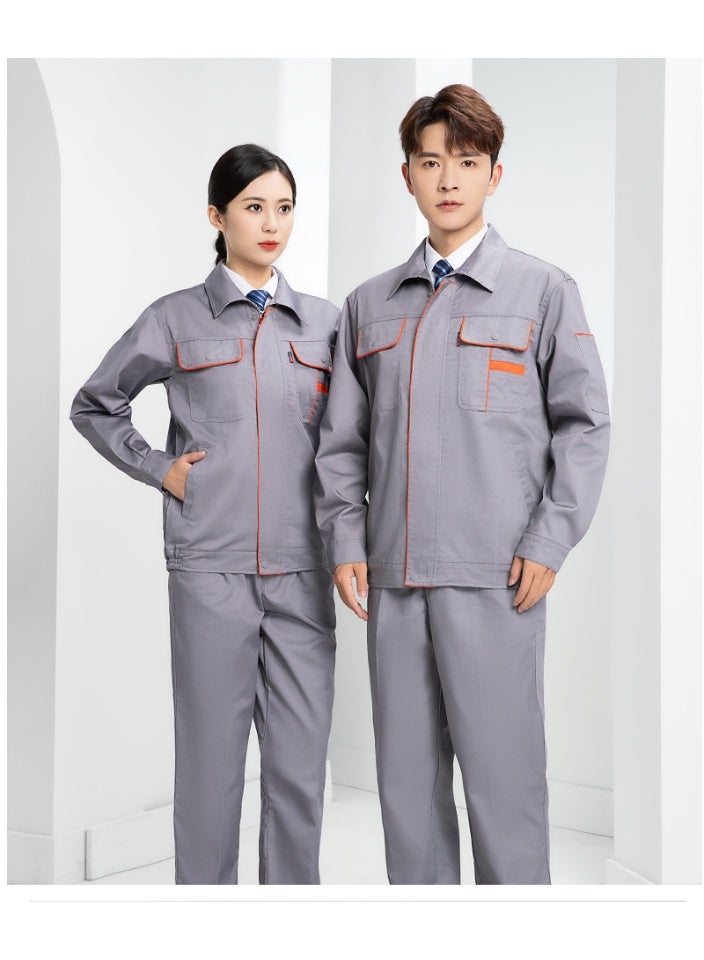 NIBEMINENT Men's Long Sleeve Work Overalls Durable Autumn Spring Uniform for Auto Repair Workshop Abrasion Resistant Mechanic Safety Wear - Image 1