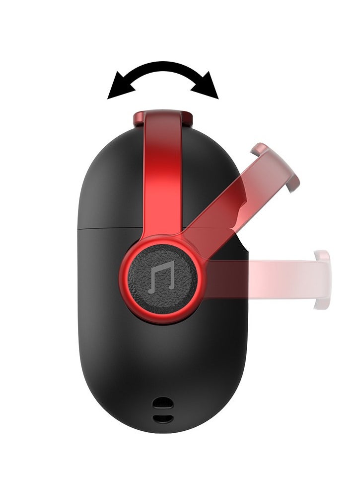 AirPods 4 Case Cover - Creative Musician Design with Secure Lock & Keychain, Protective TPU Shell for Earphone Protection (Red)