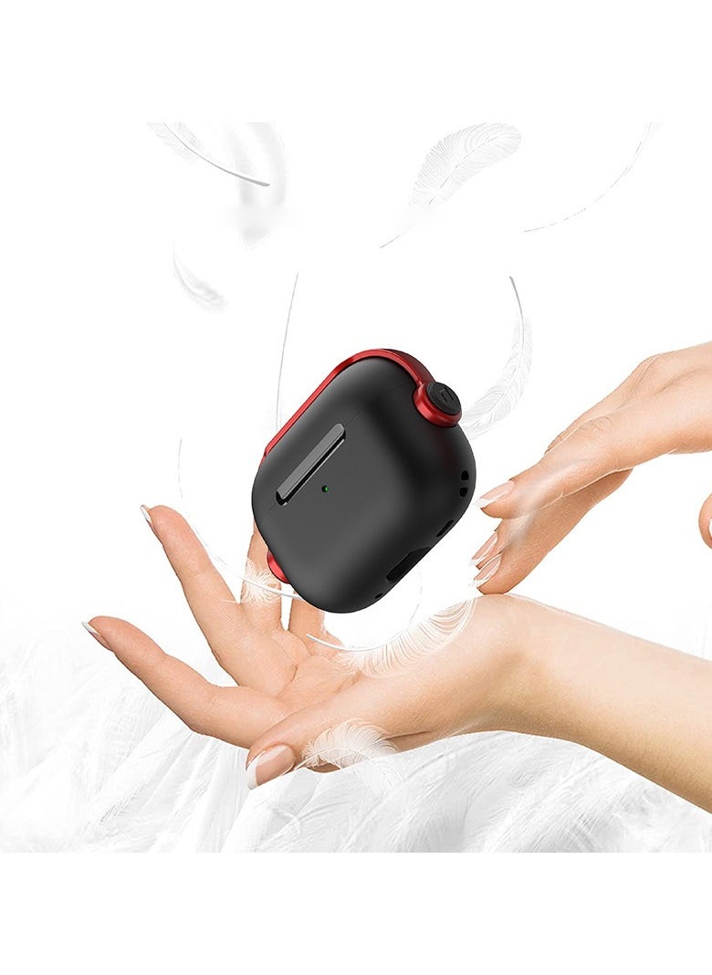 AirPods 4 Case Cover - Creative Musician Design with Secure Lock & Keychain, Protective TPU Shell for Earphone Protection (Red)