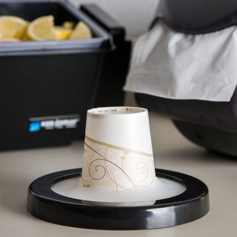 San Jamar Euro Ez-Fit in Counter Cup Dispenser Fits 6 - 24 Oz Cups with Interchangeable Gaskets for Restaurants, Dining Halls, and Fast Food, Plastic, 23.25 Inches, Black - Image 4