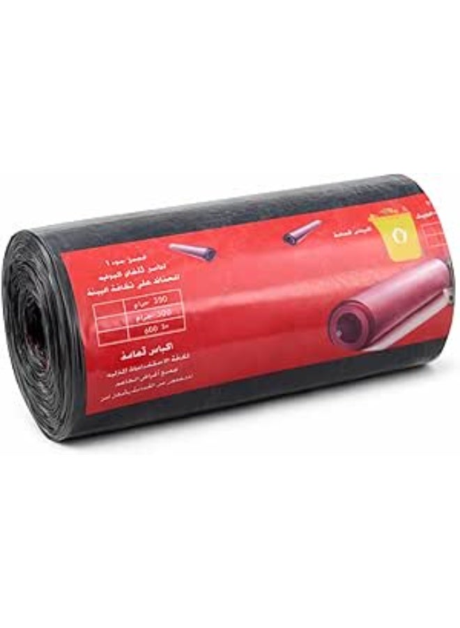 Black Garbage Bags on Roll, Heavy Duty Leak Resistant Trash Bags, Multipurpose for Kitchen, Office & Bathroom Bins, Easy Tear Perforated Design (500 G) - Image 1