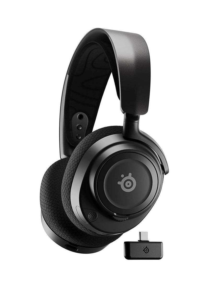 SteelSeries Arctis Nova 7 Wireless Gen 2 Gaming Headset – PC Edition, 2.4 GHz + Bluetooth, USB‑C Dongle, ClearCast Gen 2 Mic, 360° Spatial Audio, 50+ Hours Battery, Memory Foam Ear Pads, Customizable EQ, Multi-Device Connectivity, Bloack | 61730 - Image 1