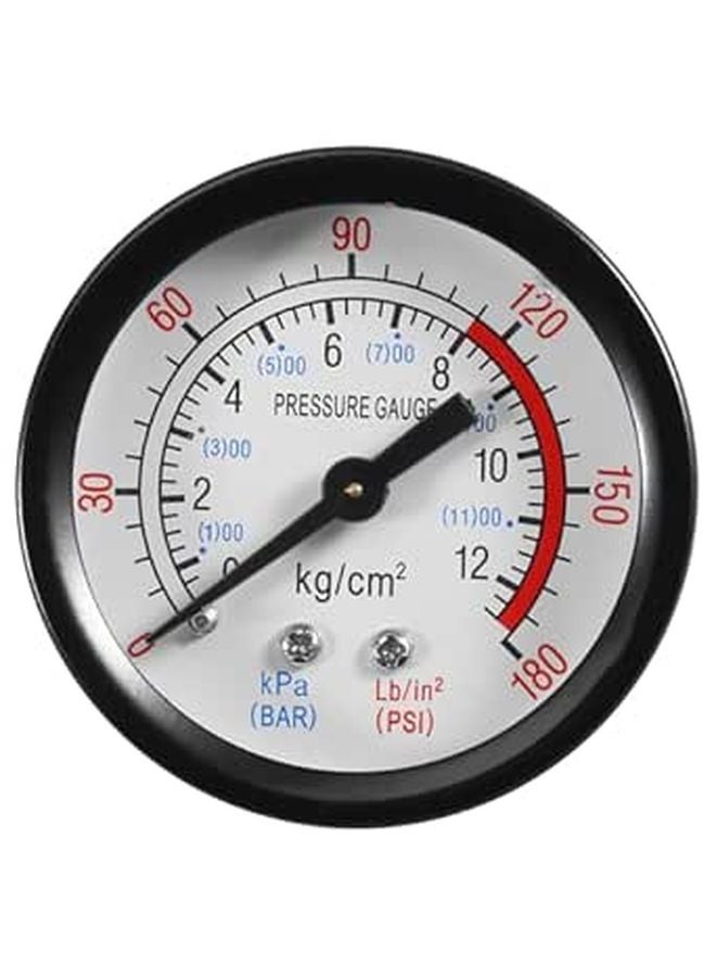 Vertical 1 4 Npt Oil Free Air Compressor Pressure Test Gauge Iron Case For Pneumatic Equipment - Image 1