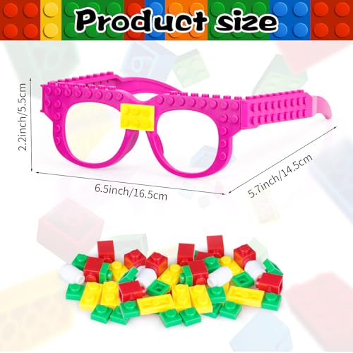 Lemicin 12 Pcs Building Bricks Glasses Building Blocks Games for Kids Boys Girls Birthday Party Favors Supplies Carnival Party Games - Image 5