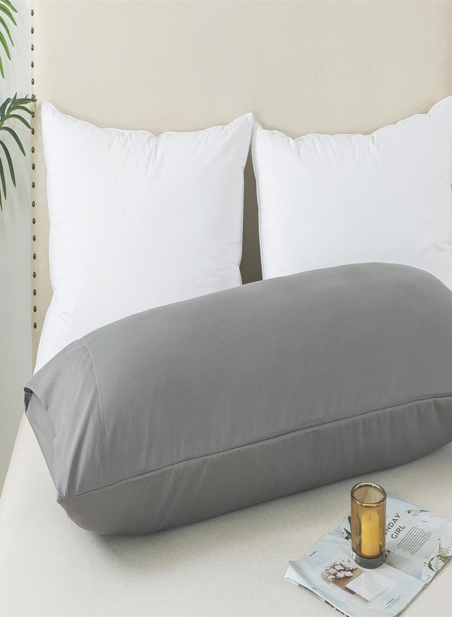 WhatsBedding Body Pillow Cover, Ultra Soft Microfiber Pillowcases, Breathable Long Pillow Case, Envelope Closure - Grey (20x54 inch) - Image 2