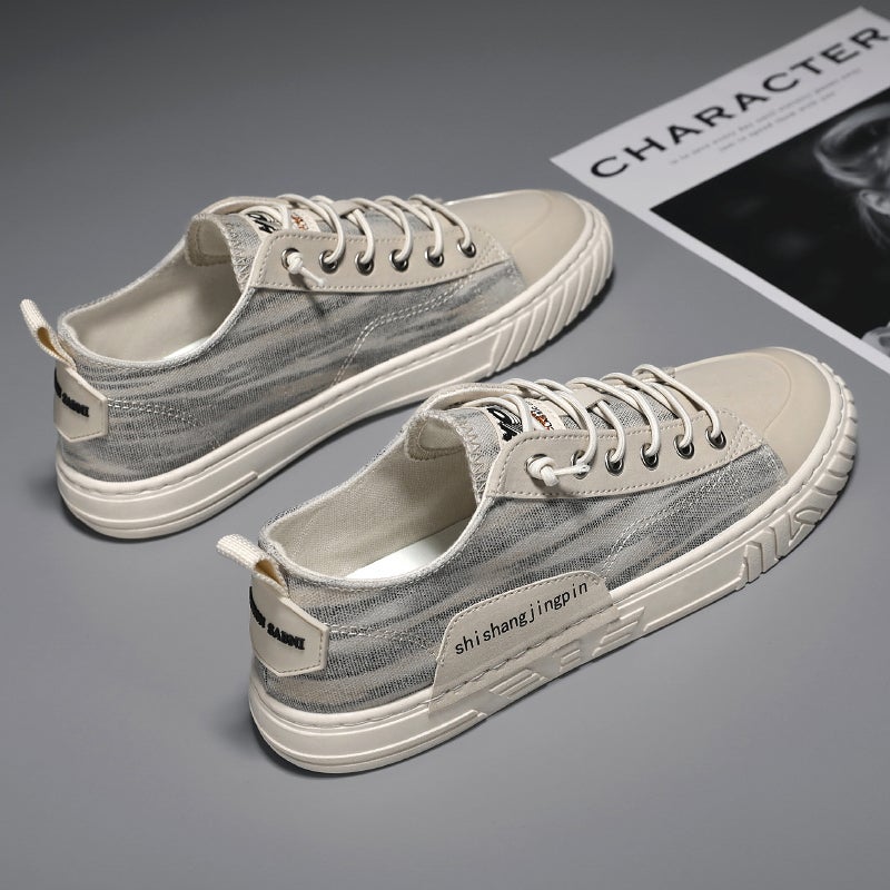 Canvas Shoes Men'S Autumn Thin Boys' Sports Board Shoes Slip-On Casual Shoes With Soft Sole For Winter - Image 2