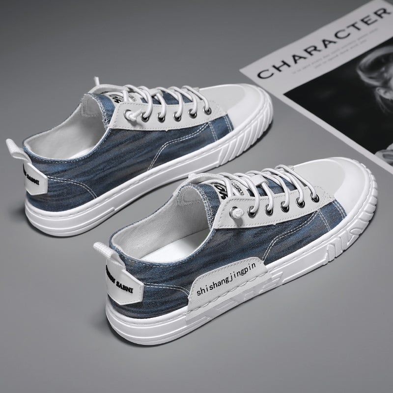 Canvas Shoes Men'S Autumn Thin Boys' Sports Board Shoes Slip-On Casual Shoes With Soft Sole For Winter - Image 1