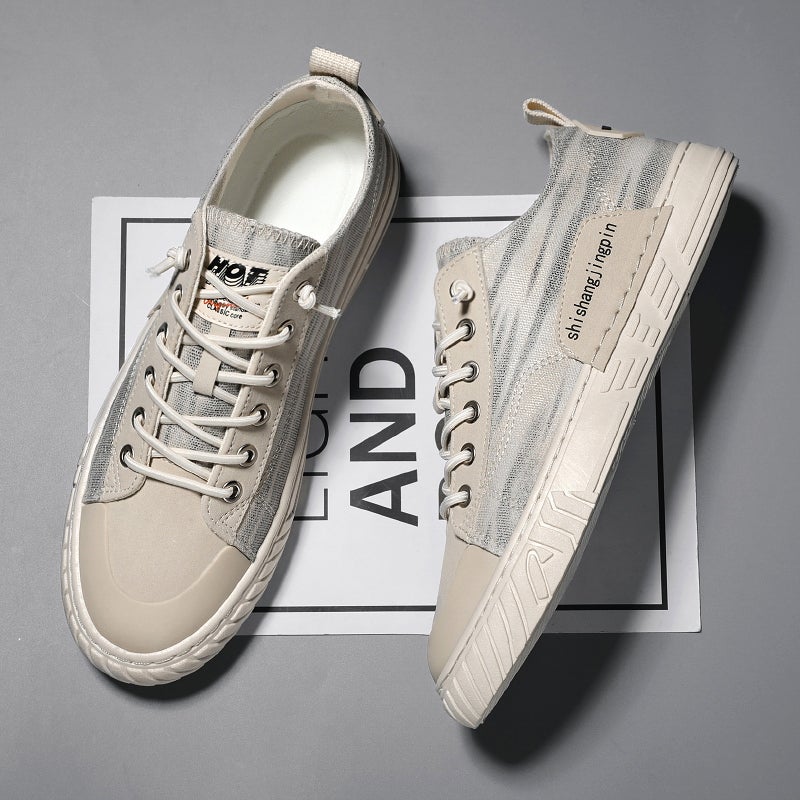 Canvas Shoes Men'S Autumn Thin Boys' Sports Board Shoes Slip-On Casual Shoes With Soft Sole For Winter - Image 3