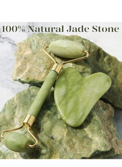 Jade Roller and Gua Sha Facial Tools, 100% Natural Rose Quartz Gua Sha Stone, Jade roller & Gua sha Tool for Face Jawline Sculpting and Puffiness Reducing, Gua Sha Massage Tool, Skin Care Gift with beautiful premium box pack - pzsku/Z574FFE6BF4AD93120FDDZ/45/_/1719072283/23e4c79e-7578-4170-8773-1ed33f8d193e