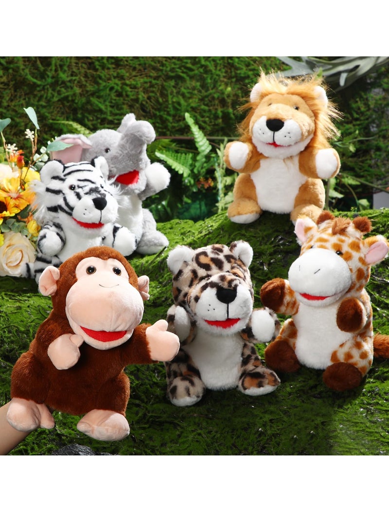 Excefore Animal Hand Puppet Set, Animal Friends Deluxe Kids Hand Puppets, with Working Mouth 10 Inches Soft Plush Kids Hand Puppets for Bedtime Stories, Drama Performance, Teaching (6 PCS) - Image 4