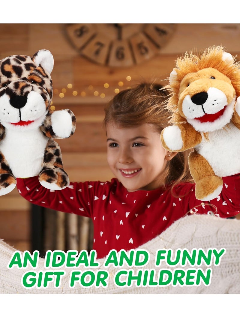 Excefore Animal Hand Puppet Set, Animal Friends Deluxe Kids Hand Puppets, with Working Mouth 10 Inches Soft Plush Kids Hand Puppets for Bedtime Stories, Drama Performance, Teaching (6 PCS) - Image 5