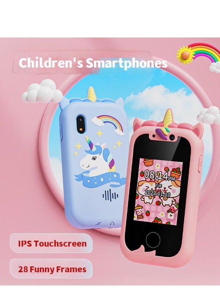 Kids Smart Phone Gifts Toys for Girls Boys aged 3-8, Toddler Learning Toys with Unicorn Educational Games, with 8G SD Card  - Image 5