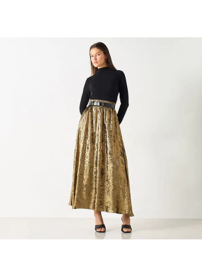2Xtremz 2Xtremz Solid A-line Maxi Skirt