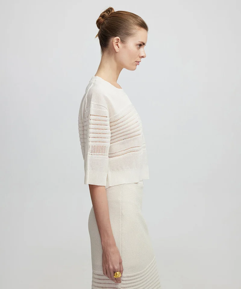 Ipekyol Contrast Textured Knit Sweater