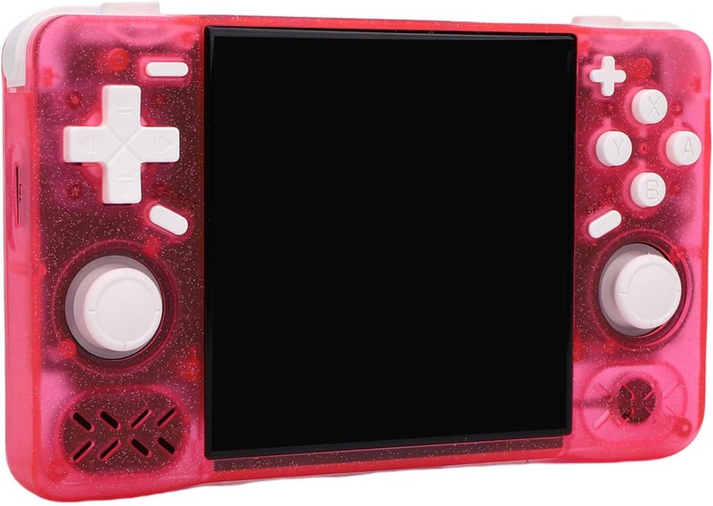 Retro Handheld Game Console 128GB 4 Inch HD Screen Portable Gaming Device Sparkling Silver Pink - Image 1