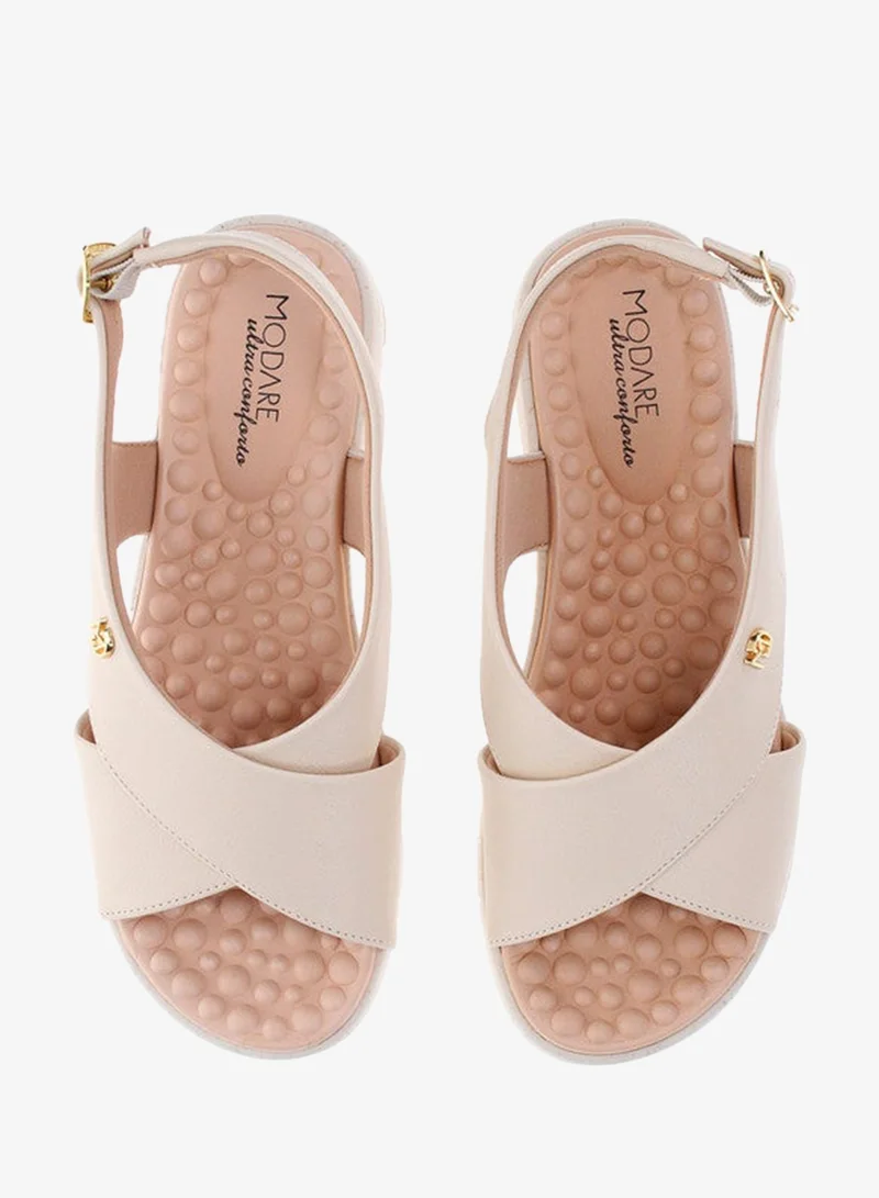Modare Beige Sandals for Women with Back Strap – Stylish & Supportive sling Back Ladies Sandals for Women | Best Price UAE