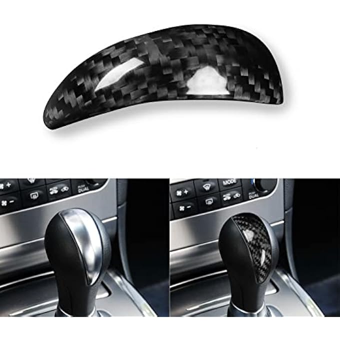 rayihni Universal Gear Shift Knob Cover Hard Carbon Fiber for Infiniti G37 G35 G25 Q40 FX35 FX37 FX50 QX70 QX56 EX35 EX37 EX25 QX50 Accessories Interior Trim Center Console Shifter Molding - Image 1
