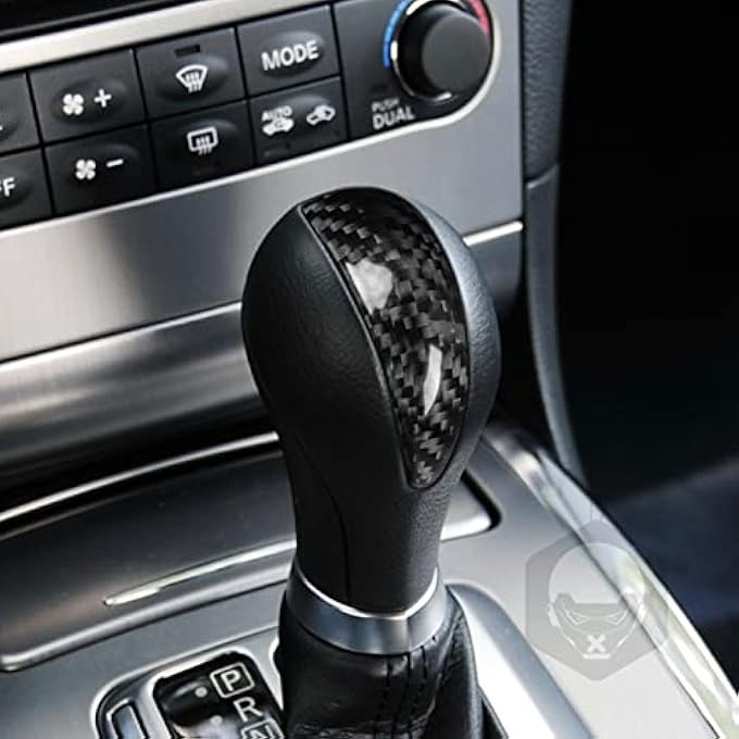 rayihni Universal Gear Shift Knob Cover Hard Carbon Fiber for Infiniti G37 G35 G25 Q40 FX35 FX37 FX50 QX70 QX56 EX35 EX37 EX25 QX50 Accessories Interior Trim Center Console Shifter Molding - Image 4