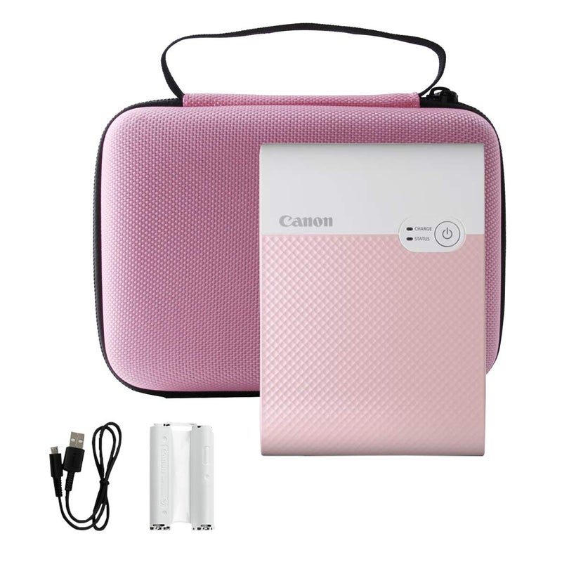 WERJIA Hard Carrying Case Compatible with Canon SELPHY Square QX10/SELPHY QX20 Photo Printer (Pink) - Image 5