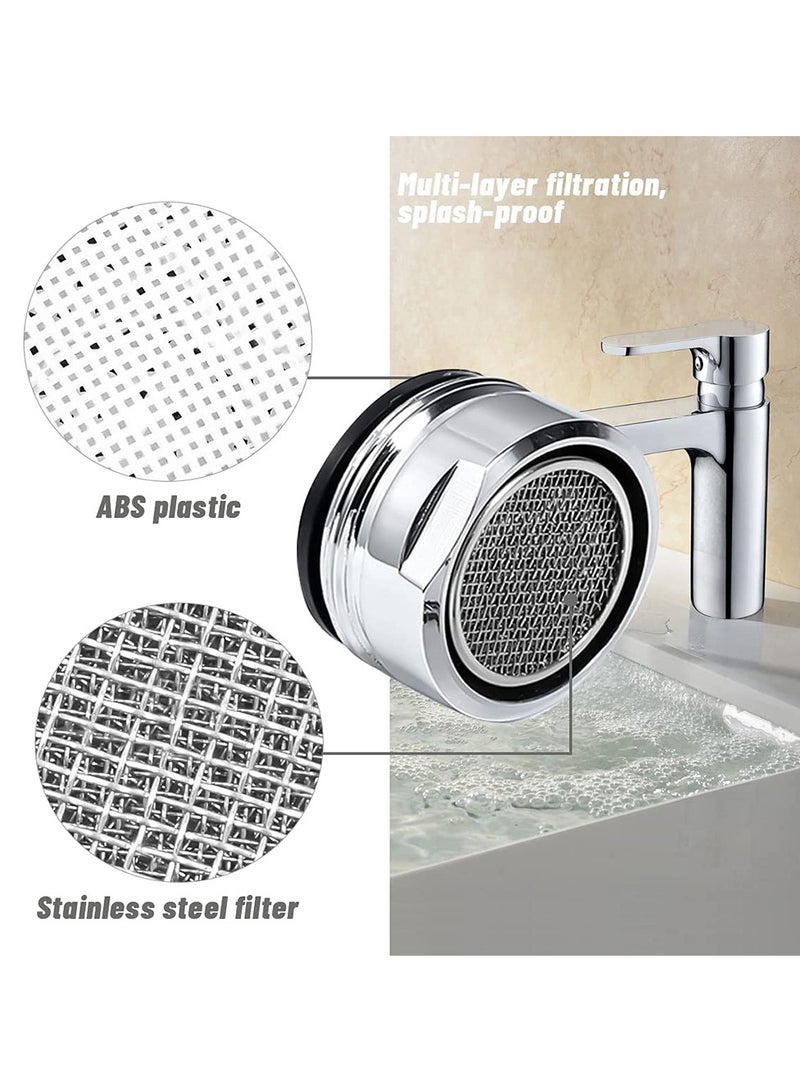 HomarKet Faucet Aerator, 10PCS Bathroom Sink Aerator 13.3Inch 1.2 cm Male Threads Kitchen Faucet Filter with Brass Shell, Faucet Attachment Bubbler Replacement Parts with Gasket for Kitchen Bathroom (Silver) - Image 4