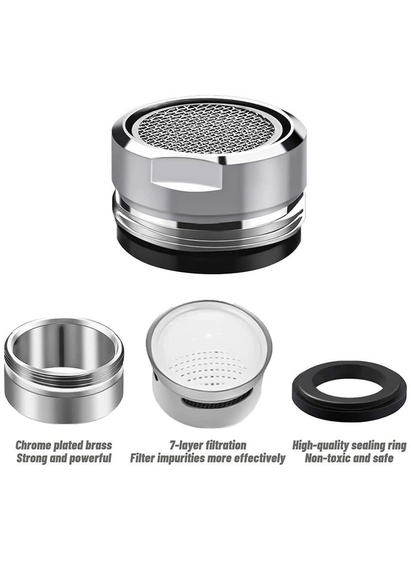 HomarKet Faucet Aerator, 10PCS Bathroom Sink Aerator 13.3Inch 1.2 cm Male Threads Kitchen Faucet Filter with Brass Shell, Faucet Attachment Bubbler Replacement Parts with Gasket for Kitchen Bathroom (Silver) - Image 2