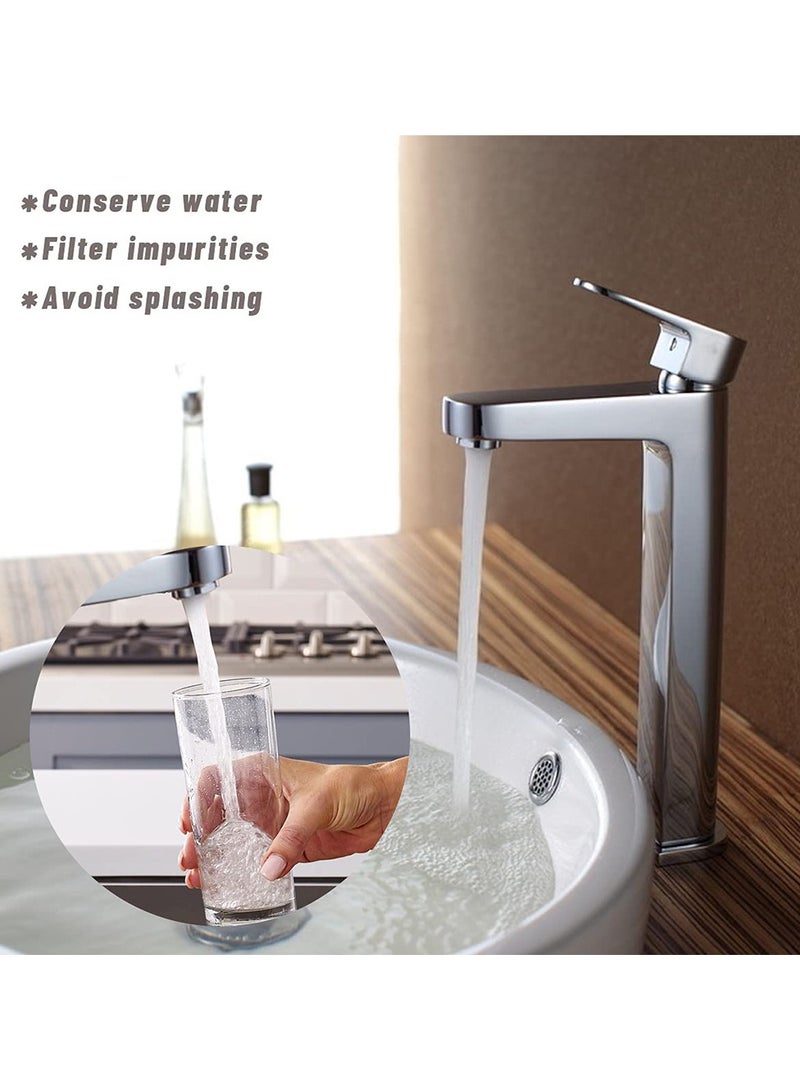 HomarKet Faucet Aerator, 10PCS Bathroom Sink Aerator 13.3Inch 1.2 cm Male Threads Kitchen Faucet Filter with Brass Shell, Faucet Attachment Bubbler Replacement Parts with Gasket for Kitchen Bathroom (Silver) - Image 5