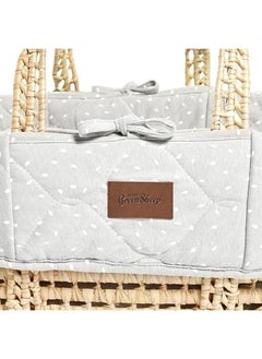 The Little Green Sheep Natural Quilted Moses Basket And Mattress Dove Rice  - Image 4