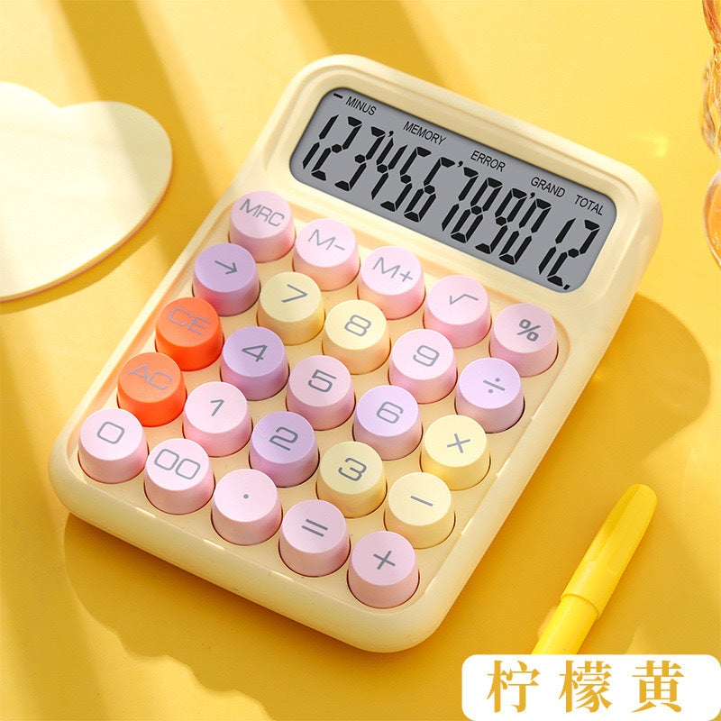 Dopamine Calculator Student Cute Ins Style Small Handheld Office Mechanical Button Computer Manufacturer Batch - Image 1
