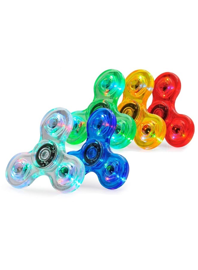 FIGROL 5 Pack Fidget Spinnersï½œLED Light Up Fidget Spinners for Childrenï½œParty Favorsï½œGoodie Bag Stuffers Birthday Gifts Classroom Prizes - Image 4