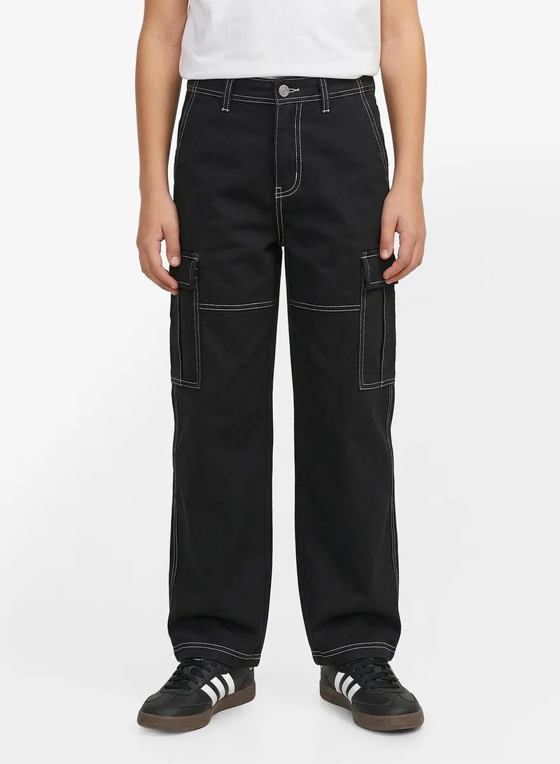 Jack & Jones Junior Kids Jpstkarl Contrast Stitch Cargo Pants
