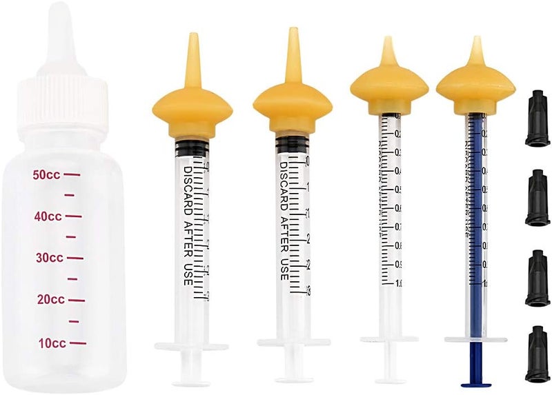 Xuanda Pet Feeding Bottle and Syringes with for Small Cat Dog Animals (Model 1) - Image 1