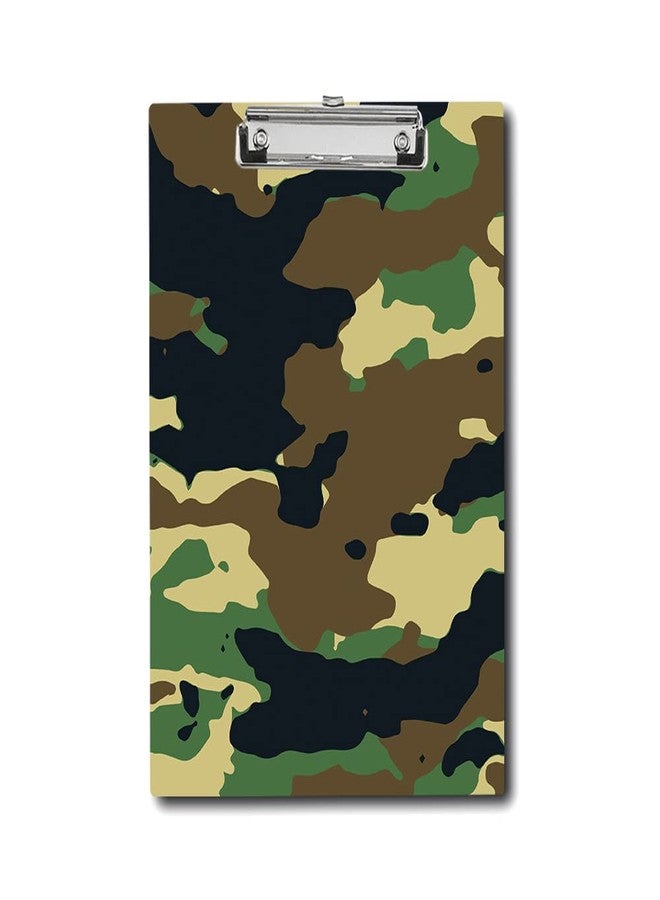 Vprint Quality Wooden Exam Board (Glossy Finish - Size 9x13 in) Exam Pad Clipboard Writing Pad Writing Surface Card Board Paper Holder for Kids Girls Boys Student School Exam (Camouflage Texture) - Image 1