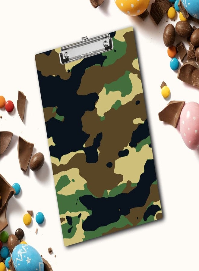 Vprint Quality Wooden Exam Board (Glossy Finish - Size 9x13 in) Exam Pad Clipboard Writing Pad Writing Surface Card Board Paper Holder for Kids Girls Boys Student School Exam (Camouflage Texture) - Image 3