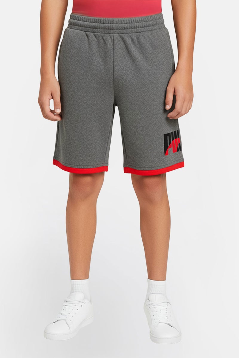 PUMA Kids Boy Sportswear Fit Training Shorts, Grey - Image 1