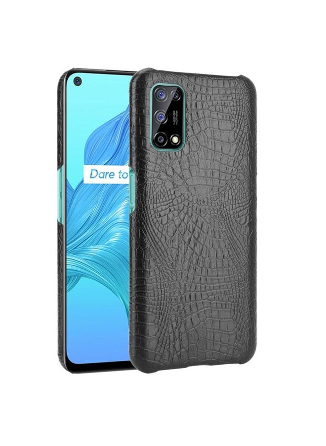 HuHa Case Cover For Realme V5 5G Shockproof Crocodile Texture PC + PU Case Black 