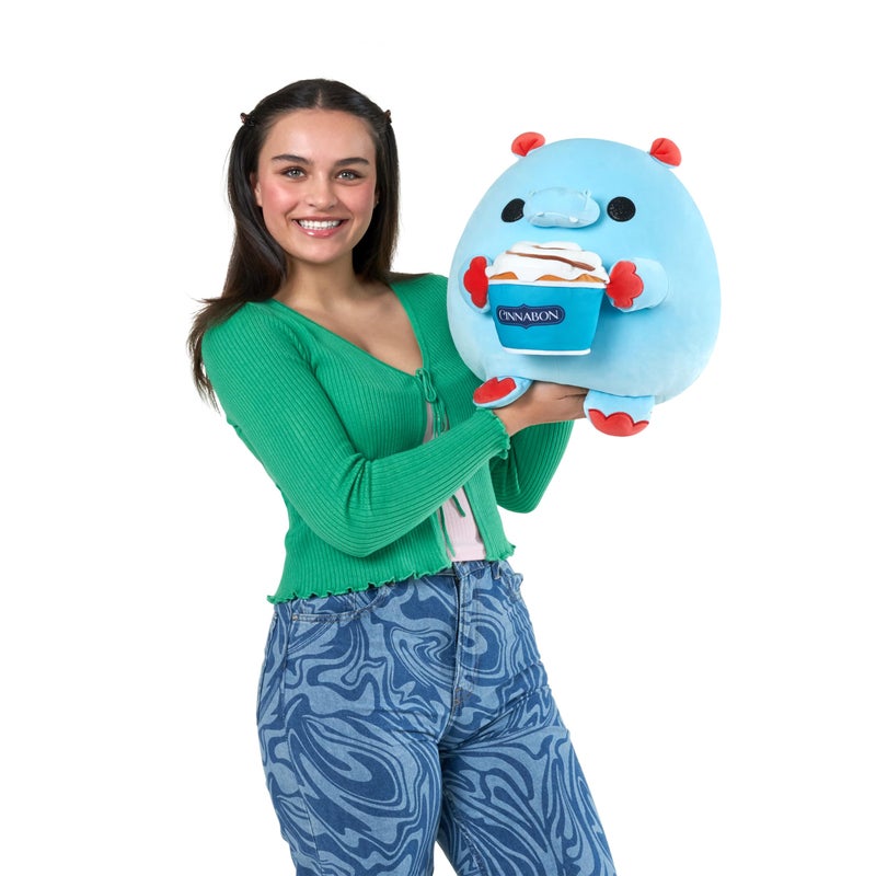 Snackles (Cinnabon) Hippo Super Sized 14 inch Plush by ZURU, Ultra Soft Plush, Collectible Plush with Real Licensed Brands, Stuffed Animal - Image 3